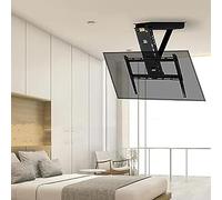 0-85° Flip Down Electric Ceiling TV Mount - Monitor Bracket, Telescopic Electric TV Riser with Auto Lift, Motorized TV Mount for 32-65 Inch TVs, Load Capacity 40kg/88Lbs