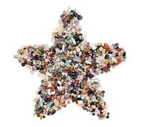 0.88lb/400g Small Natural Irregular Shaped Crystal Quartz Rock Tumbled Chips Crushed Stone Healing Reiki Crystal Gemstones for Garden Vases Plants Decoration (Multi)