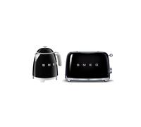 0.8L Kettle & 2 Slice Toaster Twin Pack Smeg Black One Size