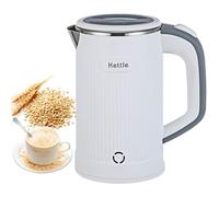 0.8L Low Wattage Electric Kettle - 600W Fast Boil Mini Portable Travel Kettle With Auto Shut-Off and Boil-Dry Protection (White)