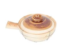 0.8l Pottery Clay Casserole with Vented Lid and Single Handle | Small-batch Cooking, Tabletop Serving, Khaki Finish, One-piece Form, Flat Base, Rice Use