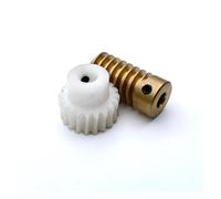 0.8M 1:20 Copper Worm Gear 3/4/5/6mm POM Nylon Gear DIY DC Gear electronic starter Remote Control Self-locking Steering Turbine EKFBQBGW(4mm-OD10)