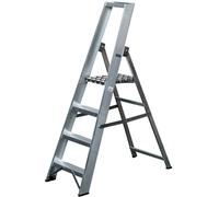 0.8m Aluminium Platform Step Ladders 4 Tread Home DIY Lightweight Metal Steps