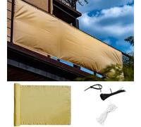 0.8m Shade Net with Grommets 90% UV Protection Outdoor Privacy Fence Cover for Terrace & Balcony Yellow 0.8x11.5m (2.6x37.8ft)