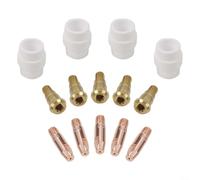0.8mm Contact Tips Kit for 24KD MIG Welding - Includes Tip Holders and Gas Diffusers - 14PCS Copper Consumables for Stable Performance