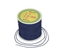 0.8mm Nylon Beading Thread Cord 100yards/roll Macrame Chinese Knotting Cord String for DIY Necklace Bracelet Craft Jewellery Making,PrussianBlue