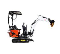 0.8T Mini Tractor Backhoe Loader with Hydraulic Excavator Arm and Loader Bucket - Compact Machine for Farming, Construction, Trenching and Earthworks