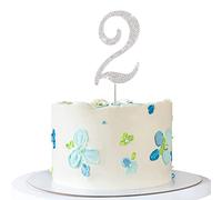 0-9 Cake Decoration Silver Rhinestones Happy Birthday Cake Topper Anniversary Cake Decoration (2)