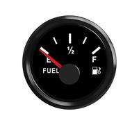 0-90 Ohm Fuel Level Gauge Waterproof Marine Fuel Gauge Black