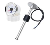 0-90ohm 2'' 52MM Fuel Level Gauge+Fuel Level Sensor Waterproof Oil Tank Indicator Meter Stable Output(With 175mm sensor)