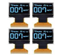 0.96 Inch OLED Display 128x64 | 30PIN SPI IIC Interface for DIY Electronics | Low Consumption Built - in Illuminated Screen/Microcontroller Projects | 4Pcs Glassless Module (Blue Displaying)