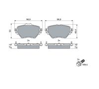 Disc Brake Brake Pad Set Rear Fits Citroen C5 10 Toyota Opel Bosch 0 986 424 878