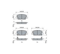 Brake pads 0 986 424 896 BOSCH for OPEL CHEVROLET