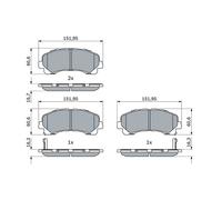 BOSCH 0 986 424 916 Brake pad set