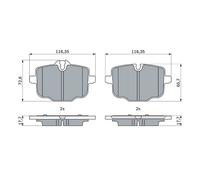 BOSCH 0 986 424 922 Brake pad set