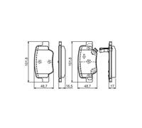 0 986 494 404 Disc Brake Brake Pad Set Rear Fits Toyota Verso Lexus By Bosch