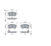 Bosch Genuine Front Brake Pad Set for Kia Rio CRDi D4FC 1.4 (09/2011-12/2017)