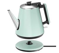 0.9L Small Electric Kettle, BPA-Free 304 Stainless Steel, 1360W Fast Boiling in 4-6 Mins, One Key Control, Auto Shut-Off, Dry-Boil Protection, Ideal for Home, Office, RV, Coffee Lovers, Retro Design