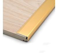 0.9M（2.95ft）Aluminium Threshold Strip, L-Shape Outside Corner Strip, Laminate Profile Flooring, Protection Des Bords, Self Adhesive(Gold,2.8cm*1.2cm)