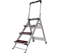 0.9M Premium Folding Step Ladder - 4 Tread Anti-Slip Aluminium Safety Steps For Home And Work