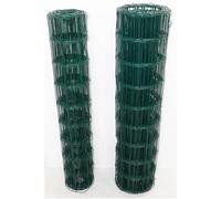 (0.9M x 20M Fencing Roll) 0.9M 1.2M Green PVC Coated Steel Mesh Fencing Wire Galvanised 1M 1.5M Stakes