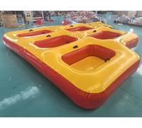 0.9mm PVC Inflatable Flying Tube Towable Flying Fish 5 Riders Towable Tube Inflatable Sports Towable Boat (5 Seats ，with Pump