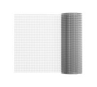 (0.9Mx15M) Galvanized Wire Mesh Fencing Roll Hot Dipped Chicken Wire with 25mmx25mm Mesh Hole for Garden Animal Pet Border Fence Netting Silver