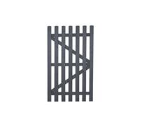 0.9x1.5m Rustic Solid Pine Wood Garden Gate with Lock - Vintage Fence Gate for Outdoor Security & Style - Weatherproof & Pest-Resistant Design The hot sale Grey One Size