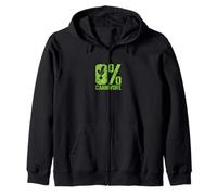 0% Carnivore Vegetarian Vegan Plant Based Zip Hoodie