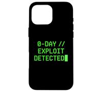 0-Day Exploit Detected Cybersecurity Hacker Computer Text Case for iPhone 16 Pro Max