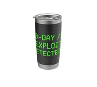 0-Day Exploit Detected Cybersecurity Hacker Computer Text Stainless Steel Insulated Tumbler