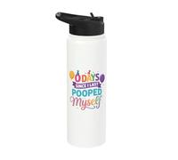 0 Days Since I Last Pooped Myself Meme Stainless Steel Insulated Water Bottle