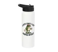 0 Days Since I Last Pooped Myself Meme Stainless Steel Insulated Water Bottle