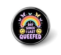 0 Days Since I Last Saved 1 Round Badge Men Women Metal Bezel Pin Button Brooch Lapel Tie Pins for Suits Shirt Jacket Hat Costume Decorative