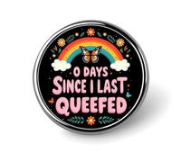 0 Days Since I Last Saved 2 Round Badge Men Women Metal Bezel Pin Button Brooch Lapel Tie Pins for Suits Shirt Jacket Hat Costume Decorative