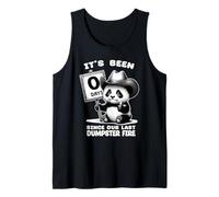 0 Days Since Last Dumpster FIRE Funny Work Gift Office Panda Tank Top
