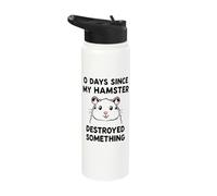 0 Days Since My Hamster Destroyed Something Fun Stainless Steel Insulated Water Bottle