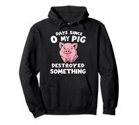0 Days Since My Pig Destroyed Something Fun Pullover Hoodie