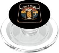 0 Days Sober Retro Beer Mug Funny Drinking Sobriety Humor PopSockets PopGrip for MagSafe