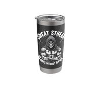 0 Days Without Dying Powerlifting Dead Gym Stainless Steel Insulated Tumbler