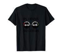 0% Excuses 100% Effort Gym Weightlifting Motivation T-Shirt