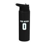 0 Fox Given | Funny Sarcastic Adult Humor (On The Back) Stainless Steel Insulated Water Bottle