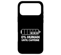 0% Human Until Caffeine Funny Coffee Energy Meter Design Case for iPhone 17 Pro Max