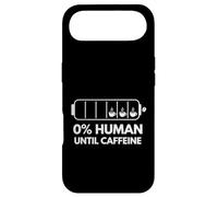 0% Human Until Caffeine Funny Coffee Energy Meter Design Case for iPhone Air