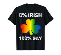 0% Irish 100% Gay Funny St. Saint Patrick's Day T-Shirt T-Shirt