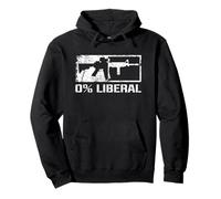 0% Liberal - 2nd Amendment AR15 Rifle Republican Funny Gun Pullover Hoodie
