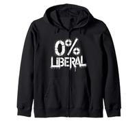0% Liberal Tshirt Zero Percent Anti Liberal Republican Zip Hoodie