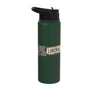0% Liberal - Zero Percent Statement Conservatives Men Women Stainless Steel Insulated Water Bottle