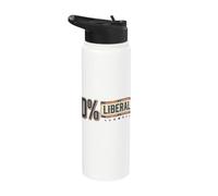 0% Liberal - Zero Percent Statement Conservatives Men Women Stainless Steel Insulated Water Bottle