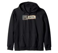 0% Liberal - Zero Percent Statement Conservatives Men Women Zip Hoodie
